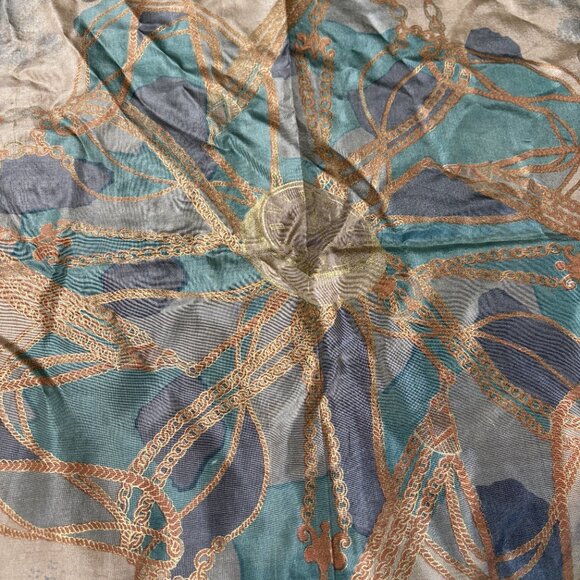 Thai Silk Scarf with Horses - Picture 3 of 5